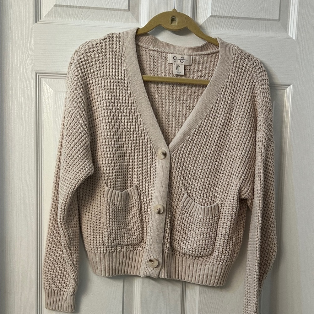 Jessica Simpson Cream Knit Cardigan Runs small